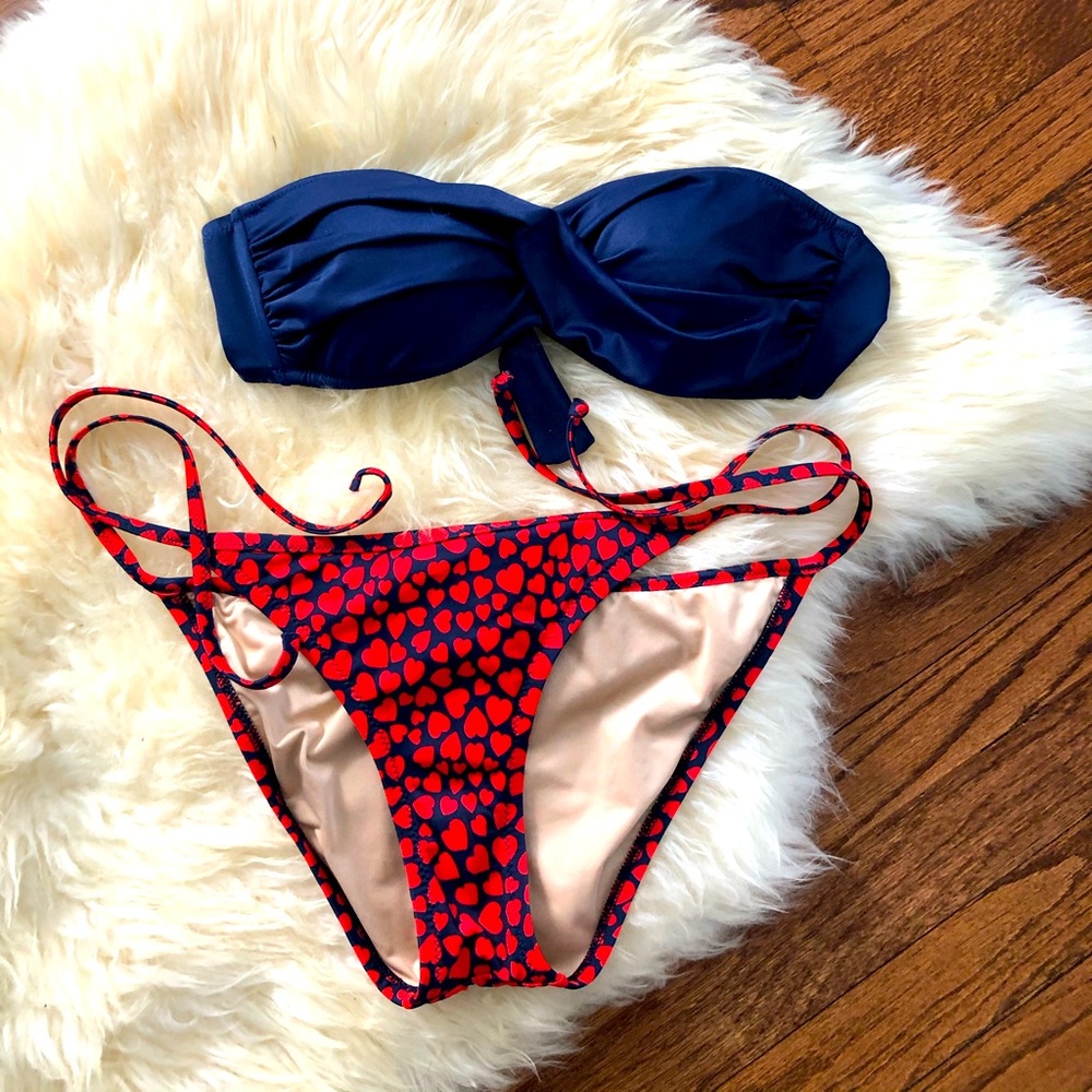 DARLING!! J. Crew red white and blue bikini ❤️🤍💙